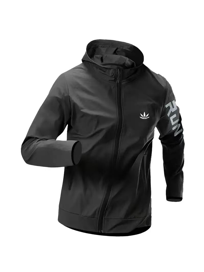 Outdoor Sport Waterproof Jacket - Mens Run Hooded Windbreaker Jacket Waterproof