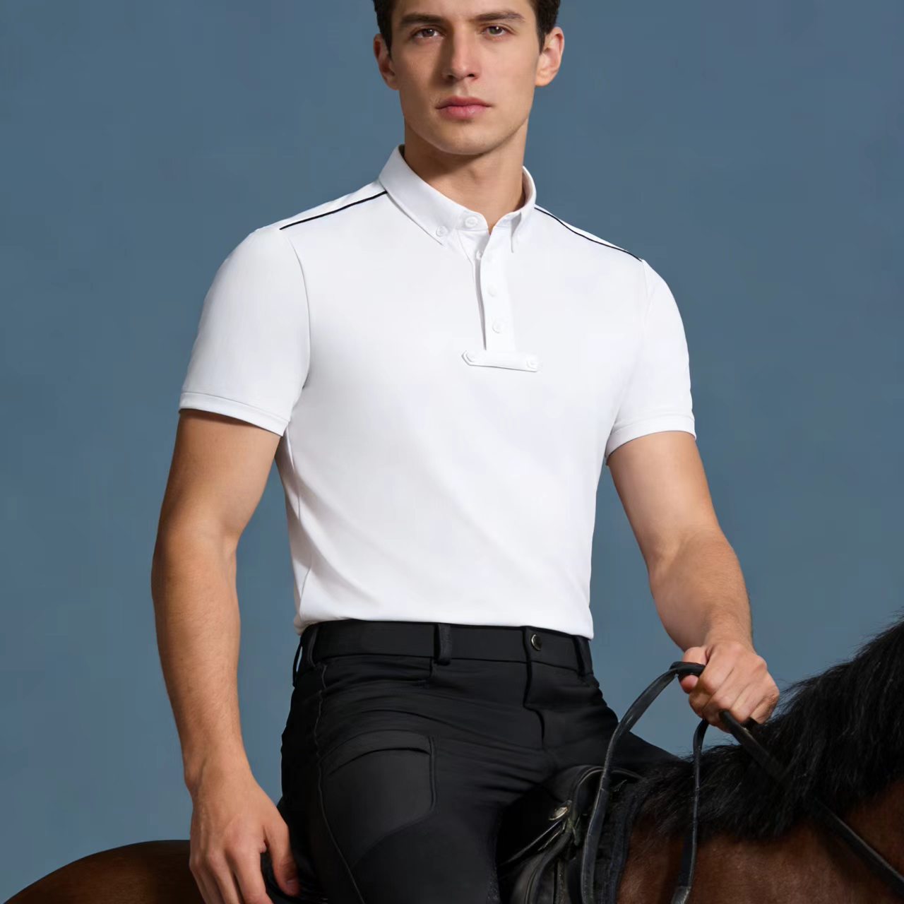 Men's equestrian top knitted p - Polo Shirt Equestrian recension och pris