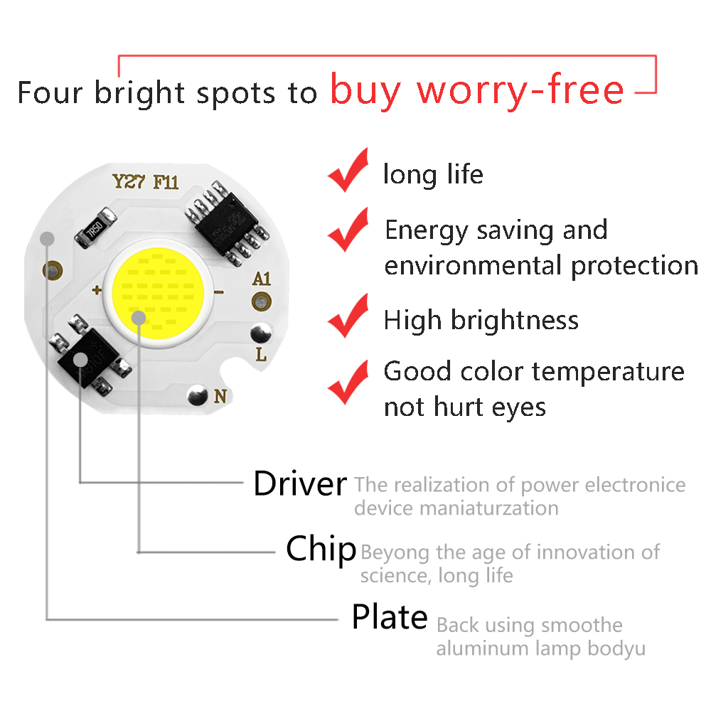 6pack COB LED Chip Lights 220V - Outdoor Spotlight recension och pris