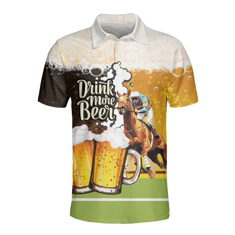 3D Printed Hawaiian Beer Polo  - Polo Shirt Equestrian recension och pris