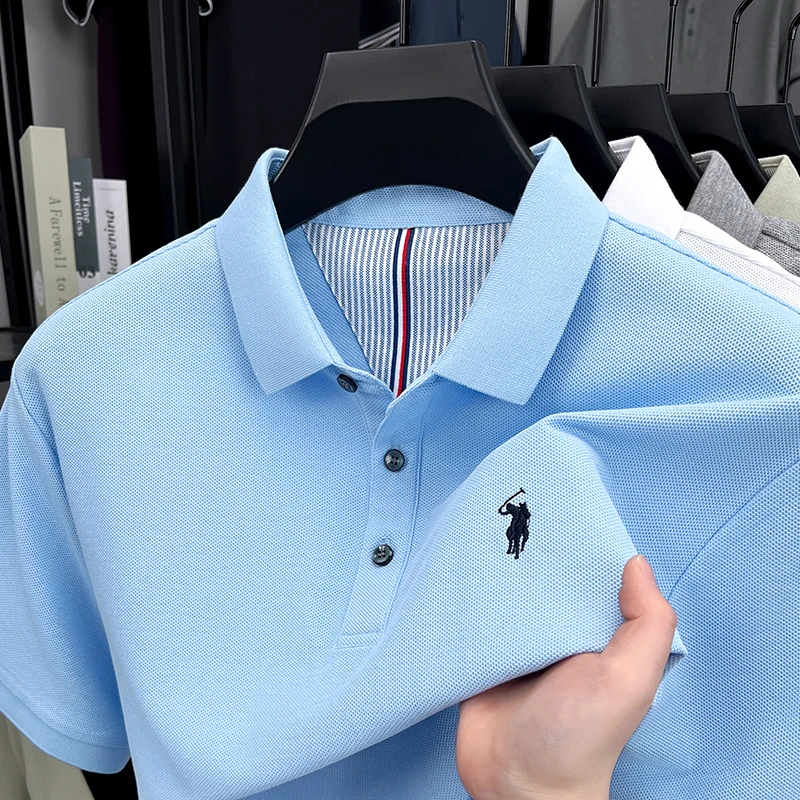 Men's 100% Cotton Short Sleeve - Polo Shirt Equestrian recension och pris