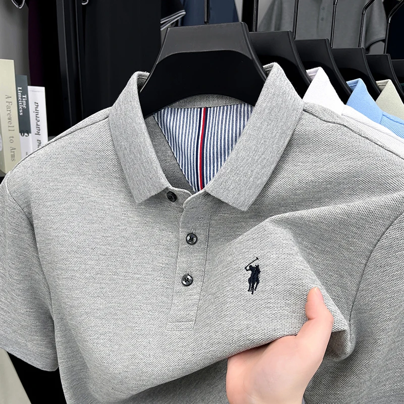 Men's 100% Cotton Short Sleeve - Polo Shirt Equestrian recension och pris