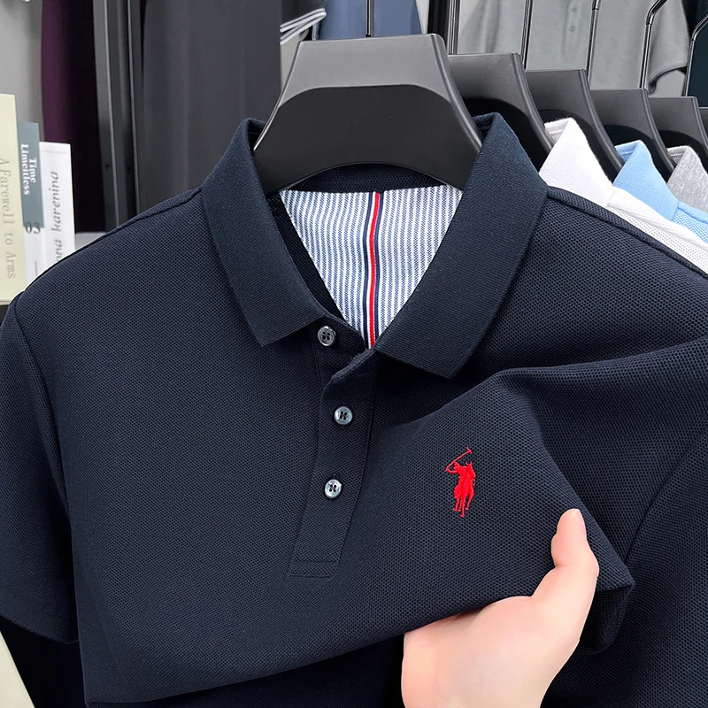 Men's 100% Cotton Short Sleeve - Polo Shirt Equestrian recension och pris