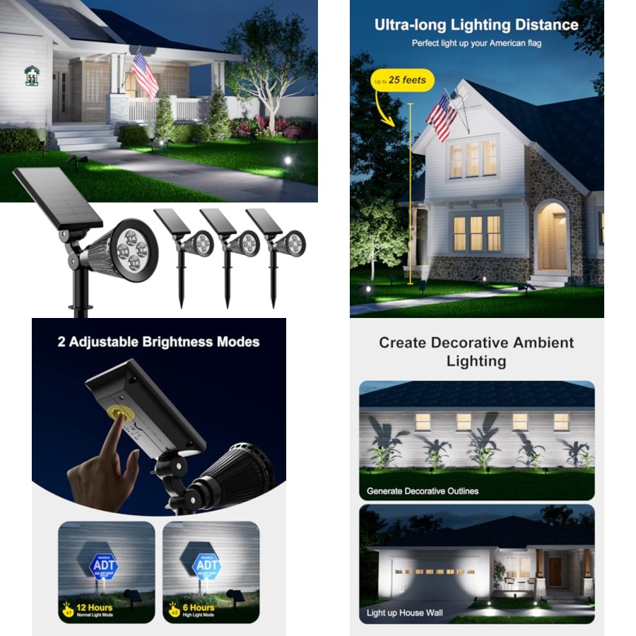 Solar Spotlights Outdoor Water - Outdoor Spotlight recension och pris