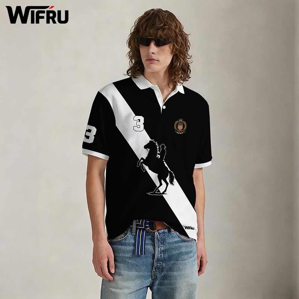 New Black And White Stripe Pol - Polo Shirt Equestrian recension och pris