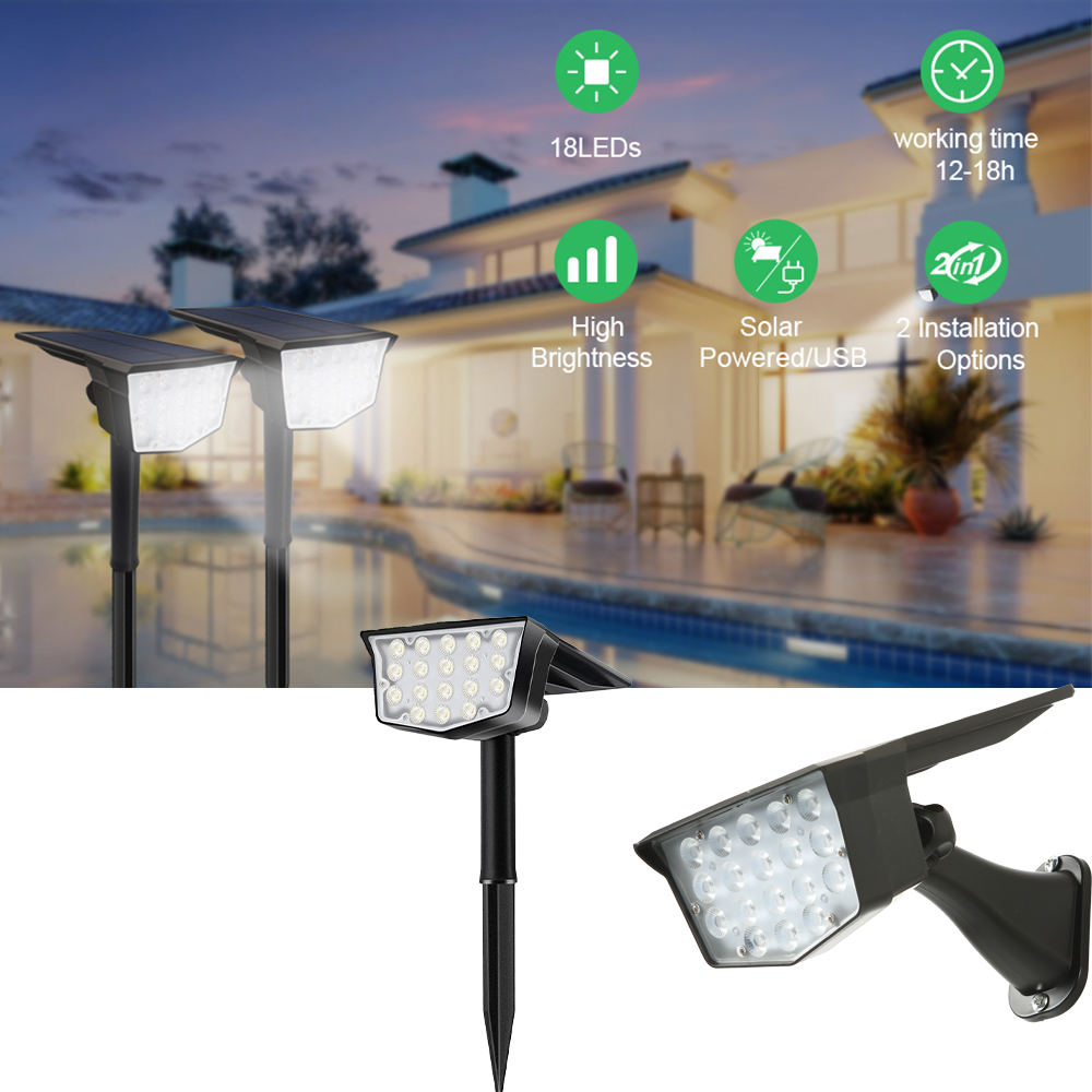 2Pcs Solar Outdoor Spot Lights - Outdoor Spotlight recension och pris